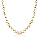 Chaîne maille rolo semi-creuse en or 14 carats