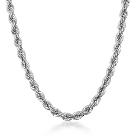 Rope Chain Necklace – Twisted Solid Link Gold Rope Chain
