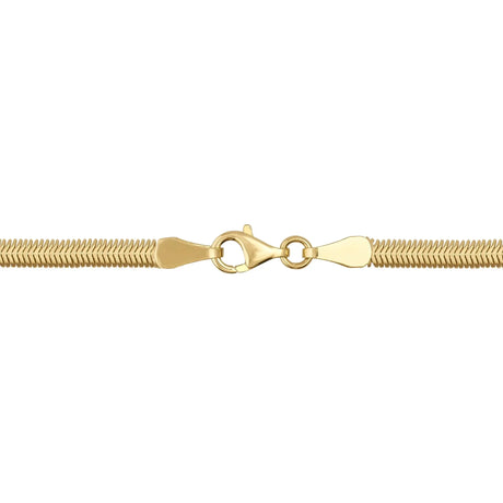 Herringbone Snake Chain Necklace – Flat, Sleek & Flexible Design - Heon Jewelry