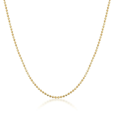 Ball Chain Necklace – Beaded Gold Chain with Polished Sphere Links - Heon Jewelry