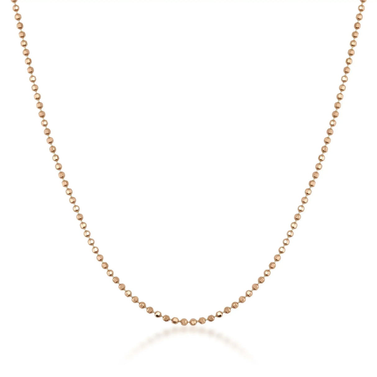 Ball Chain Necklace – Beaded Gold Chain with Polished Sphere Links - Heon Jewelry