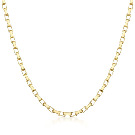 Flat Rectangular Paperclip Link Chain - Heon Jewelry