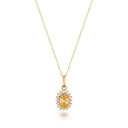 Collier pierre de naissance de novembre en or 14 carats