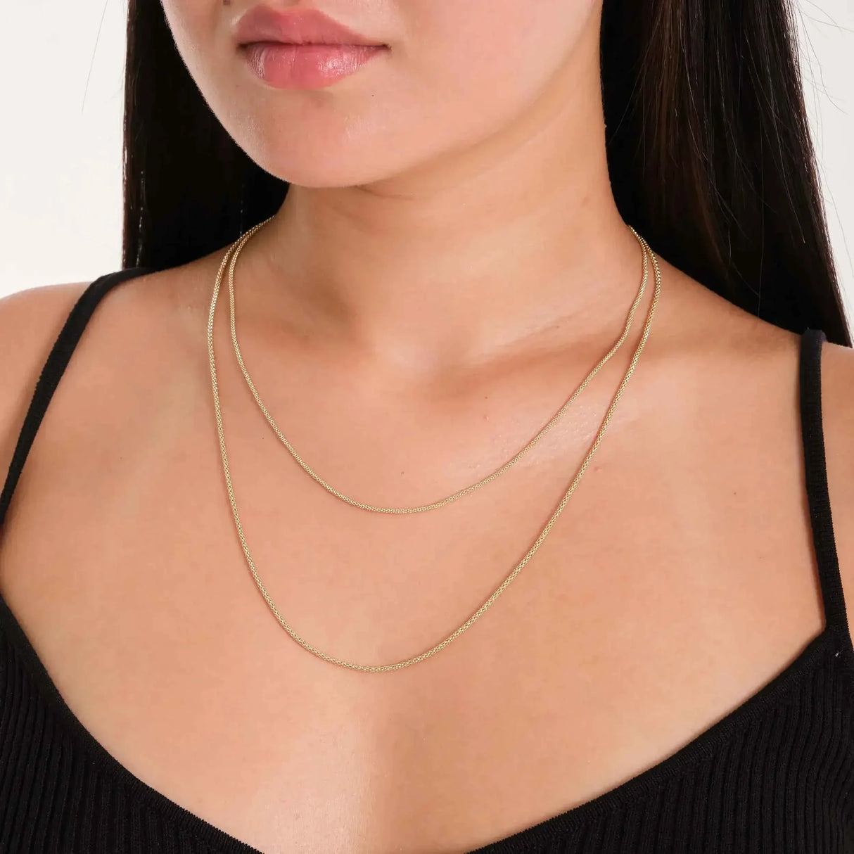14K Solid Gold Popcorn Chain Necklace – Concave Dome Links