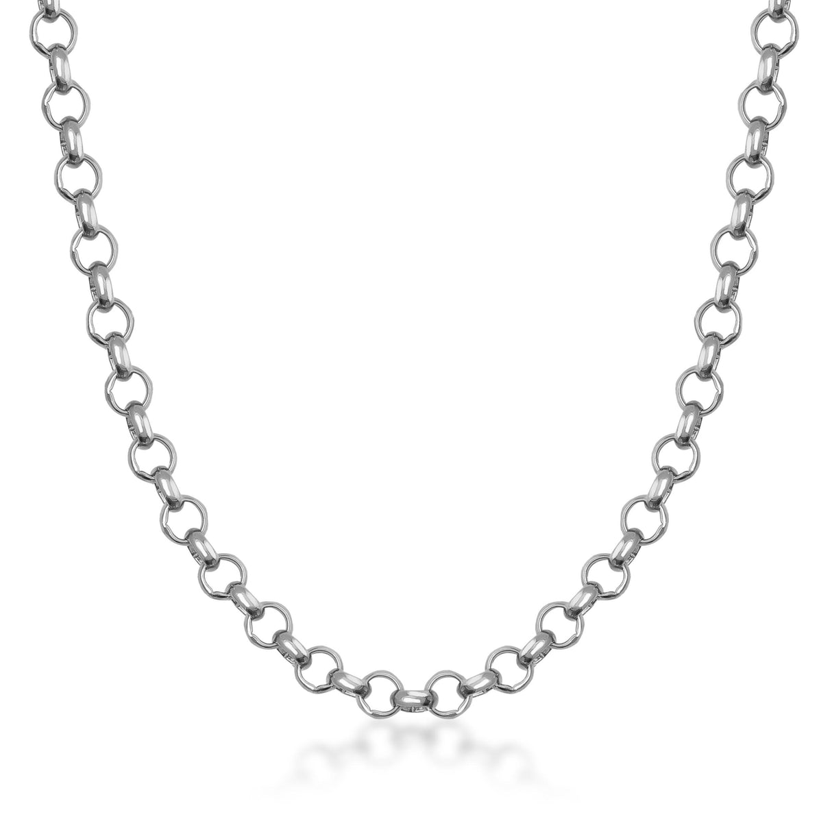 FULL Solid 14K Gold Rolo Link Chain Necklace: Belcher Chain