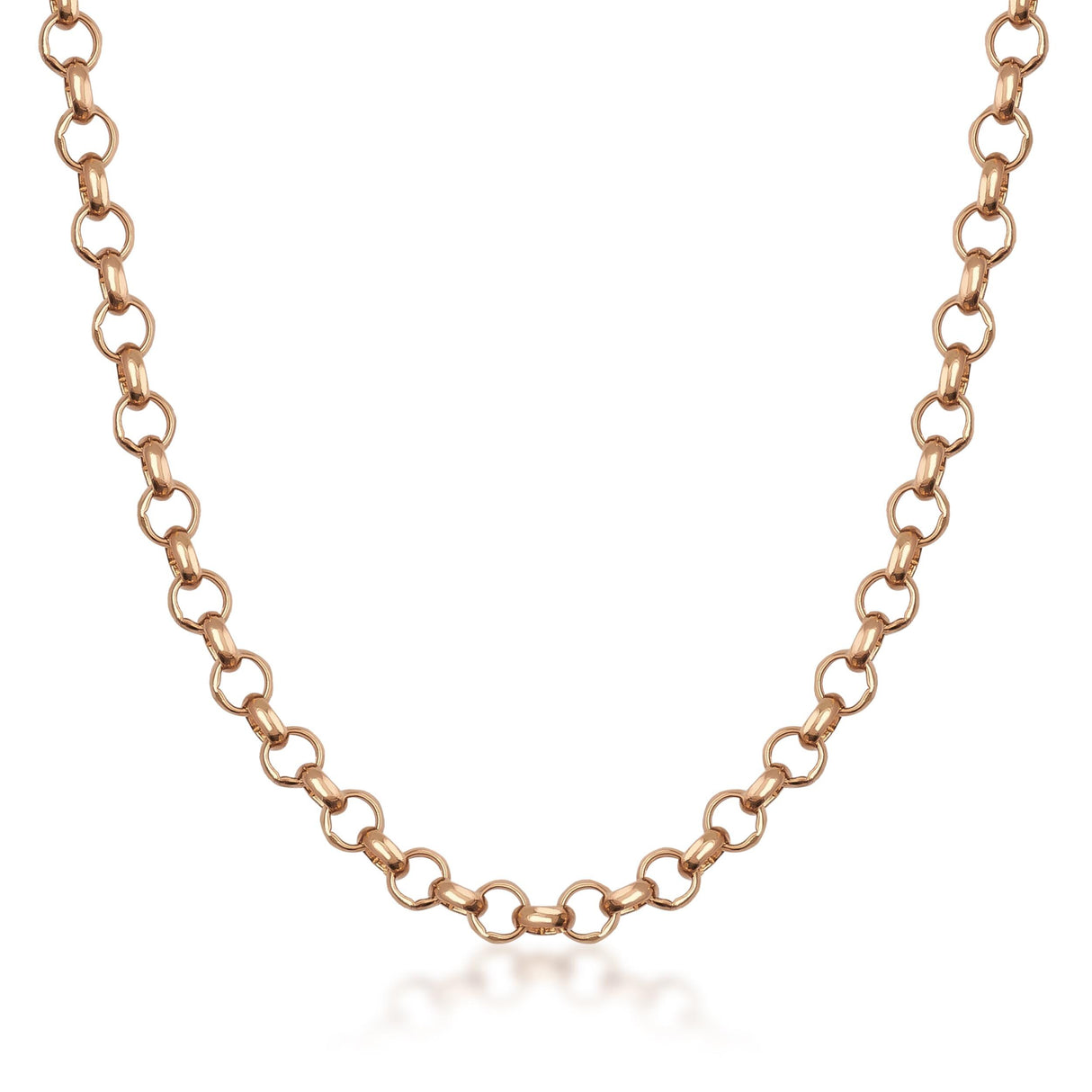 FULL Solid 14K Gold Rolo Link Chain Necklace: Belcher Chain