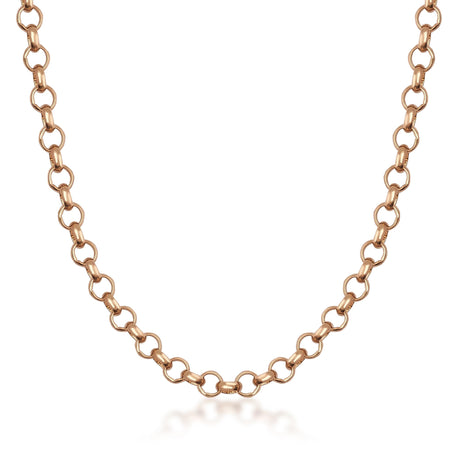 FULL Solid 14K Gold Rolo Link Chain Necklace: Belcher Chain