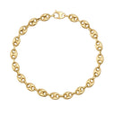 Collana a catena maglia marina in oro 14kt
