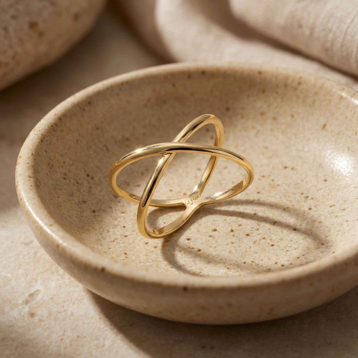 Infinity Style Gold Ring 14K Solid Gold Meaningful Jewelry Gift