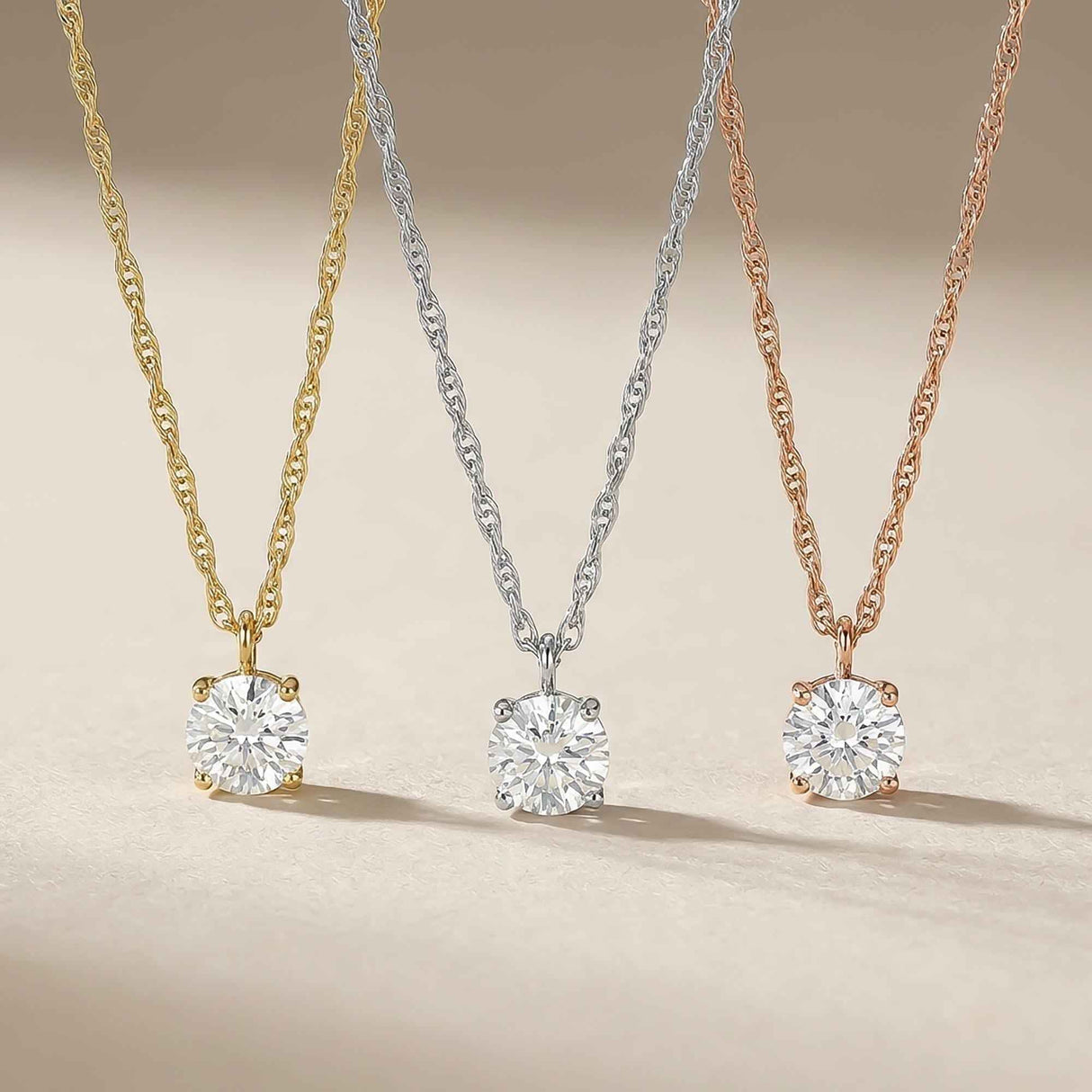 14K Solid Gold White Topaz Necklace Minimal Solitaire Gold Pendant Everyday Jewelry Gift