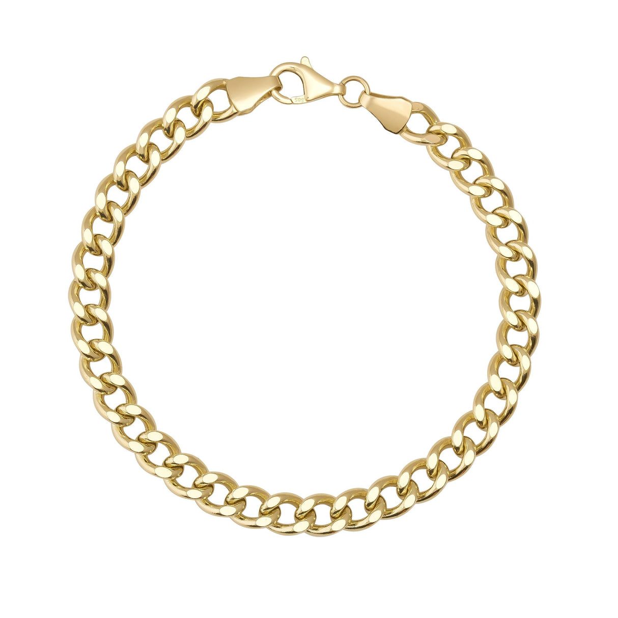 14K Solid Gold Cuban Link Bracelet, Real Gold Chain Jewelry
