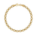 Bracelet maille rolo semi-creuse en or 14 carats