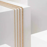 Rope Chain Necklace – Twisted Solid Link Gold Rope Chain