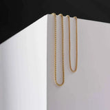 14K Solid Gold Popcorn Chain Necklace – Concave Dome Links