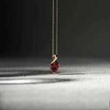 Ruby Heart Necklace – July Birthstone Love Pendant