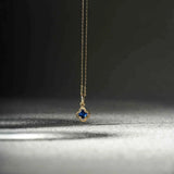 Sapphire Clover Necklace – Lucky Four-Leaf Blue Pendant