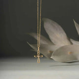 Open Cross Pendant Necklace – Dainty Faith Jewelry, 4-Loop Teardrop Design