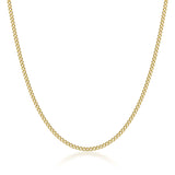 Unisex Narrow Flat Curb Chain Solid Links - Heon Jewelry