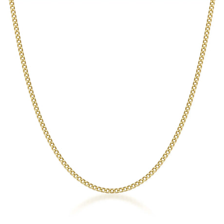 Unisex Narrow Flat Curb Chain Solid Links - Heon Jewelry