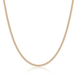 Unisex Narrow Flat Curb Chain Solid Links - Heon Jewelry