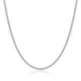 Unisex Narrow Flat Curb Chain Solid Links - Heon Jewelry