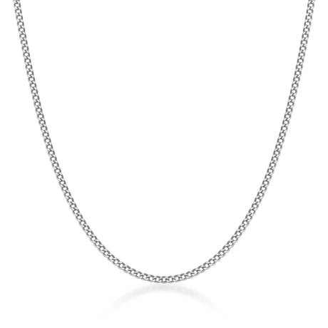 Unisex Narrow Flat Curb Chain Solid Links - Heon Jewelry