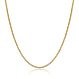 14K Solid Gold Popcorn Chain Necklace – Concave Dome Links - Heon Jewelry