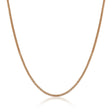 Collana a catena popcorn in oro rosa 14kt su sfondo bianco