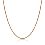 14K Solid Gold Popcorn Chain Necklace – Concave Dome Links - Heon Jewelry