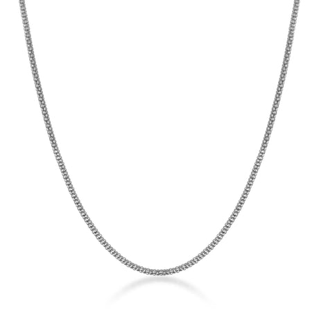 14K Solid Gold Popcorn Chain Necklace – Concave Dome Links - Heon Jewelry