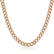 Collana a catena Miami Cuban in oro rosa 14kt su sfondo bianco