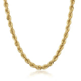Rope Chain Necklace – Twisted Solid Link Gold Rope Chain