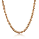 Rope Chain Necklace – Twisted Solid Link Gold Rope Chain