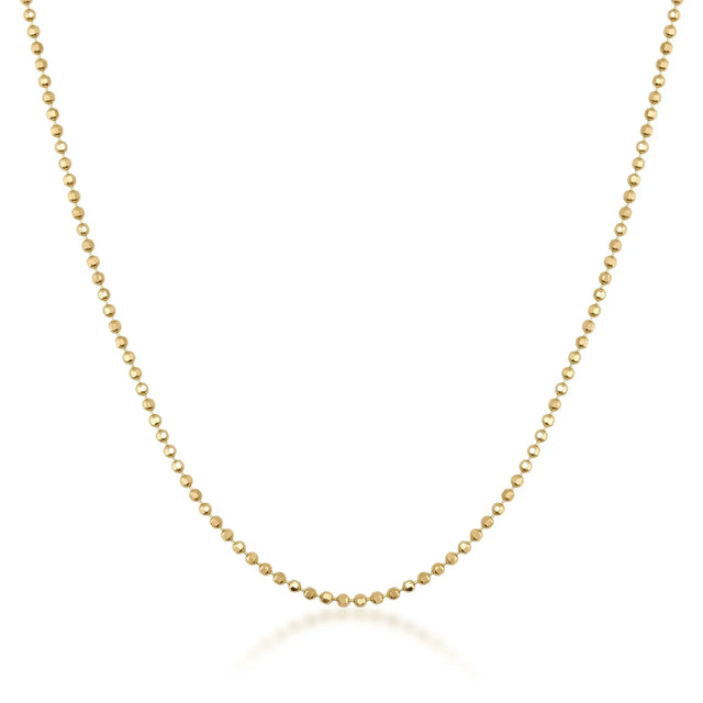 Chaîne maille boule en or 14 carats