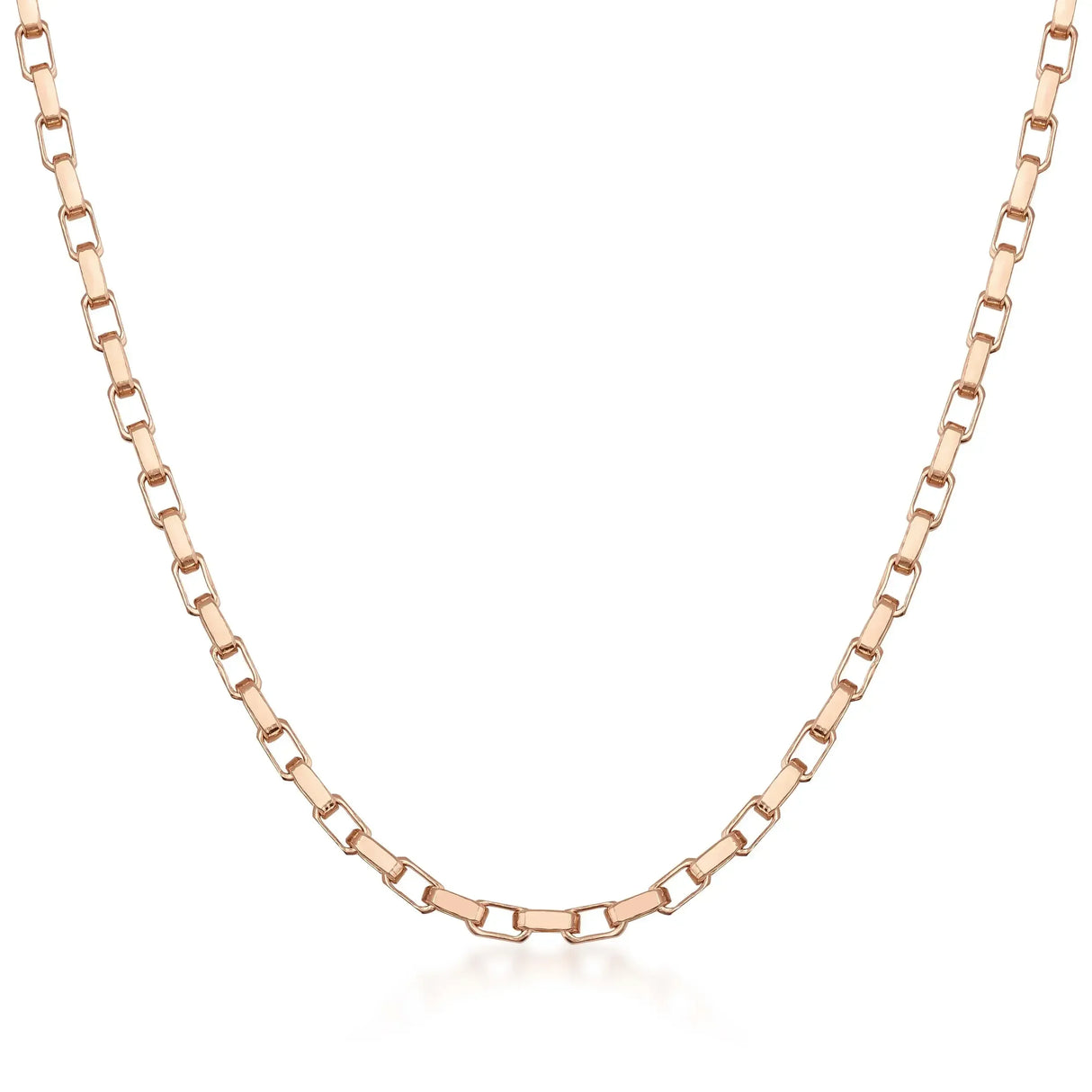 Flat Rectangular Paperclip Link Chain - Heon Jewelry