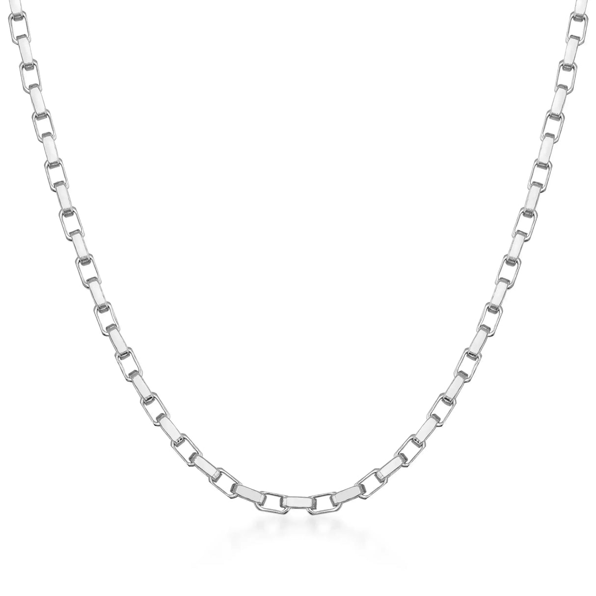 Flat Rectangular Paperclip Link Chain - Heon Jewelry