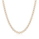 Soft Edge Box - Rounded Rectangle Link Gold Chain Necklace - Heon Jewelry