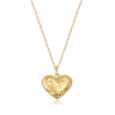 Collier cœur bombé en or 14 carats