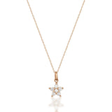 Flower Star Pendant Necklace – Dainty Floral Charm - Heon Jewelry