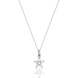 Flower Star Pendant Necklace – Dainty Floral Charm - Heon Jewelry