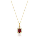 Collier pierre de naissance de juillet en or 14 carats
