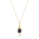 Collier pierre de naissance de septembre en or 14 carats