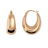 Bold Teardrop Hoop Earrings – High Polish Lightweight Statement Hoops - Heon Jewelry