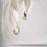 Bold Teardrop Hoop Earrings – High Polish Lightweight Statement Hoops