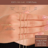 Ball Chain Necklace – Beaded Gold Chain with Polished Sphere Links