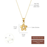 Tropical Plumeria Flower Pendant Necklace - Dainty Hawaiian Jewelry - Heon Jewelry