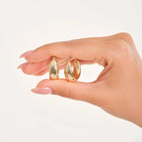 Bold Teardrop Hoop Earrings – High Polish Lightweight Statement Hoops