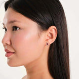 Ruby Halo Stud Earrings – July Birthstone - Lab-Created Red Gemstone & Cubic Zirconia