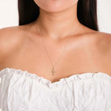 Open Cross Pendant Necklace – Dainty Faith Jewelry, 4-Loop Teardrop Design