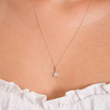Flower Star Pendant Necklace – Dainty Floral Charm